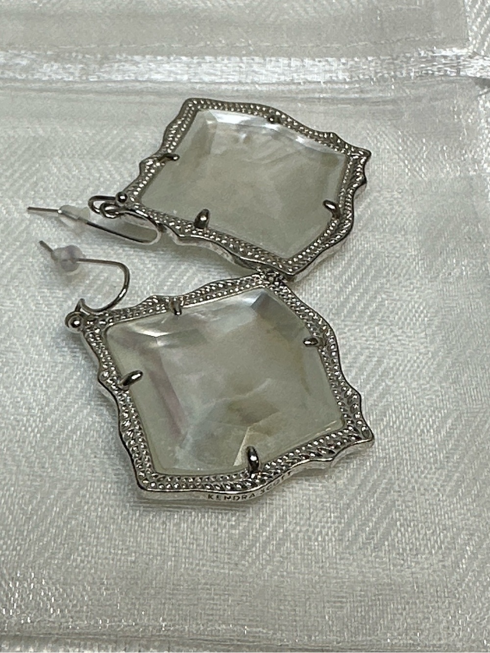 Kendra Scott earrings Kristen silver mop